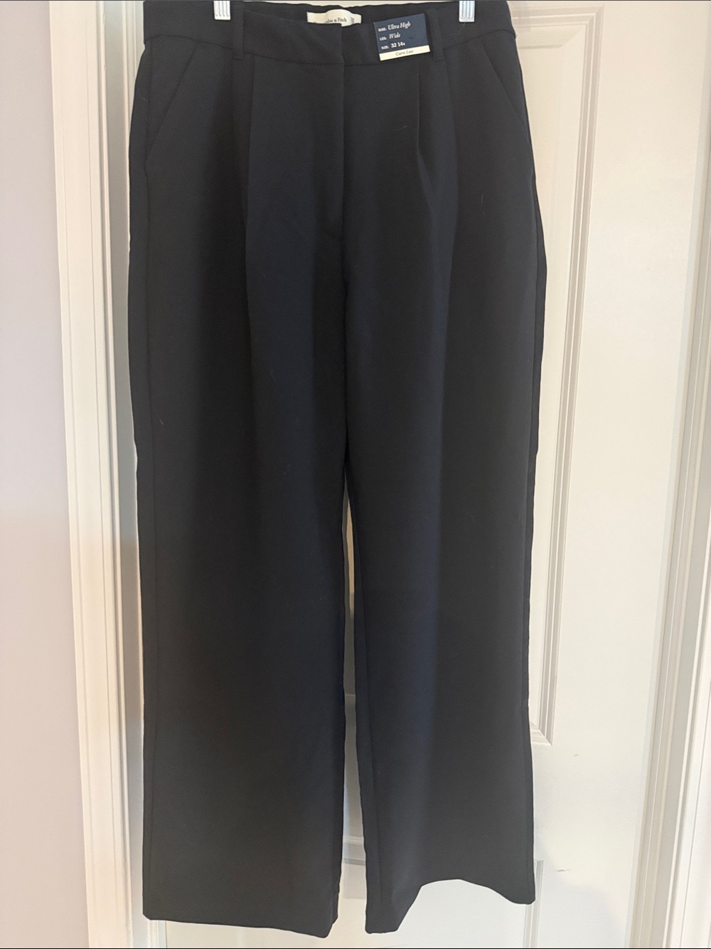 Abercrombie Curve Love ultra high wide leg trousers NWT